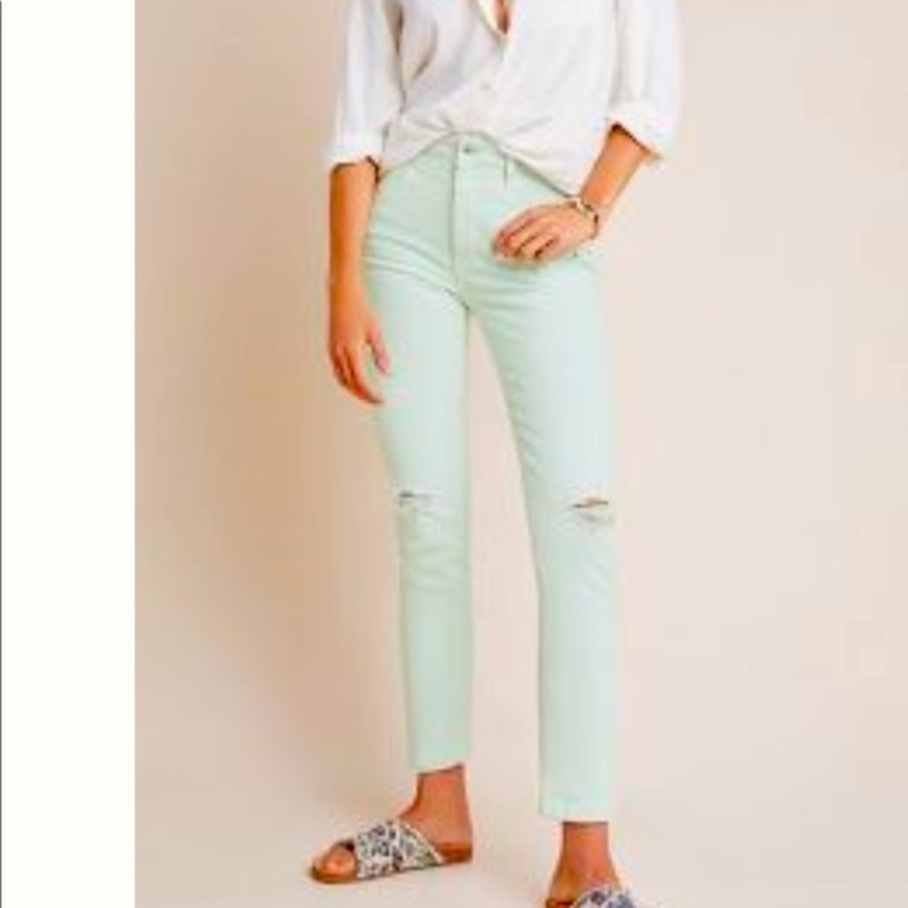 Anthropologie pilcro ultra high rise slim straigh